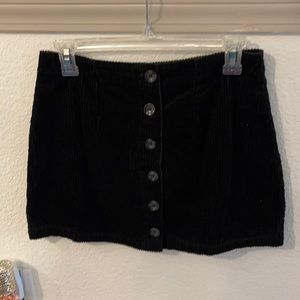 Black Forever 21 Corduroy Mini Skirt